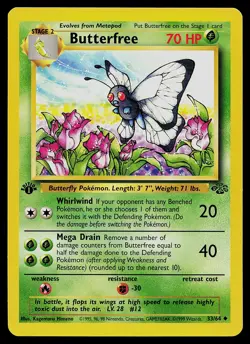 Pokemon Card - Butterfree Jungle 33/64 Uncommon 1st Edition - Image 1