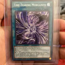 Yu-Gi-Oh! Time-Tearing Morganite Prismatic Secret Rare Card MP24-EN088 - Image 1