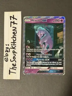 Mewtwo GX Full Art Secret rare 78 73 Shining Legends TCG NM pokemon card M - Image 1