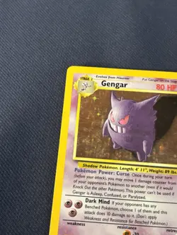 Gengar 5/62 Fossil Holo Pokemon card vintage played 😈 - Image 2