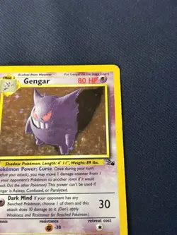 Gengar 5/62 Fossil Holo Pokemon card vintage played 😈 - Image 3