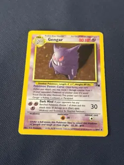 Gengar 5/62 Fossil Holo Pokemon card vintage played 😈 - Image 4