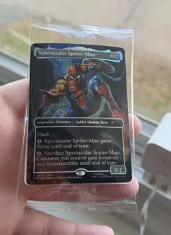 Magic The Gathering MTG Marvel Legends Spectacular Spider-Man Promo Card - Image 1