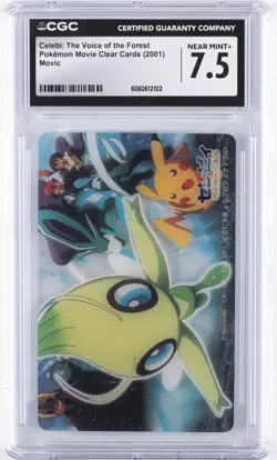 2001 POKEMON MOVIE CLEAR CARDS MOVIC CELEBI: THE VOICE OF THE FOREST CGC 7.5 - Image 1