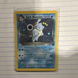 Pokemon Dark Blastoise 3/82 Holo Rare Team Rocket TCG Card Wizards 2000 English - Image 1
