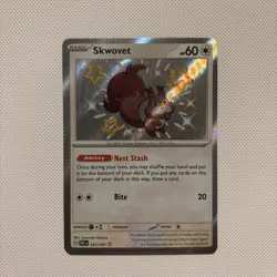 Pokemon TCG Skwovet 205 SV: Paldean Fates #205/091 Baby Shiny Pokemon Card MINT - Image 1