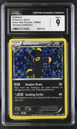 CGC 9 MINT Umbreon 2013 Black Star Promo BW93 Holo Pokemon Card - Image 1