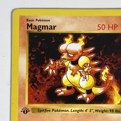 Pokemon Cards: Base Set 1st Edition Uncommon: Magmar 36/102 - Image 2