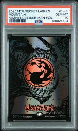 2025 MTG SECRET LAIR DROP MANA SYMBIOTE-FOIL #1953 MOUNTAIN PSA 10 - Image 1