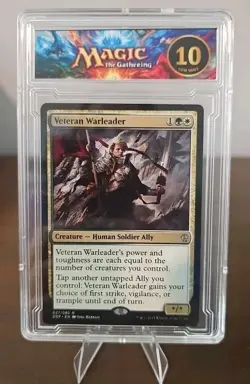 Magic The Gathering Veteran Warleader Graded By Blue Diamond 10 Gem Mint - Image 1