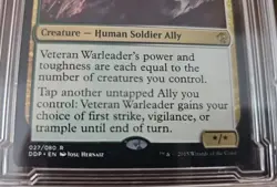 Magic The Gathering Veteran Warleader Graded By Blue Diamond 10 Gem Mint - Image 3