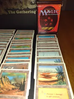 MTG 4th Edition Lands X52 With Starter Deck Box & Rule Book - Image 2