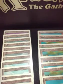MTG 4th Edition Lands X52 With Starter Deck Box & Rule Book - Image 5