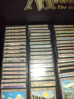 MTG ICE AGE LANDS X55, SNOW COVERED LAND WITH STARTER DECK & RULE BOOK - Image 2