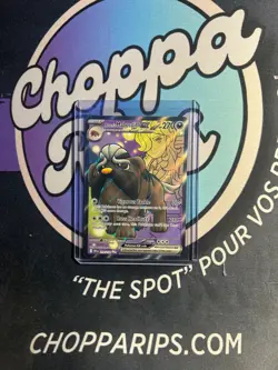 Pokemon Destined Rivals Arven’s Mabosstiff EX Full Art Ultra Rare Holo #218/182 - Image 1