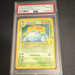 Pokemon Venusaur 15/102 Celebrations Classic Collection Holo PSA 10 2021 - Image 1