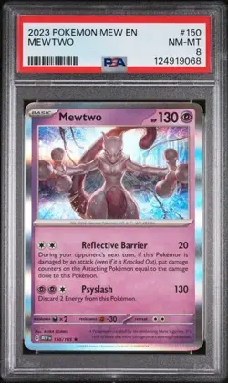 2023 POKEMON MEW EN-151 #150 MEWTWO - PSA 8 NM - MT - Image 1