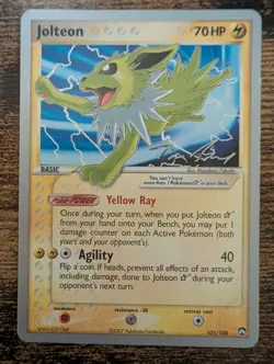 Jolteon Gold Star 101/108 Pokemon TCG 2007 World Championship (Tom Roos) MP - Image 1