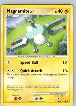 Pokemon TCG Magnemite Lv.7 Supreme Victors 111/147 Regular Common Played LP - Image 1