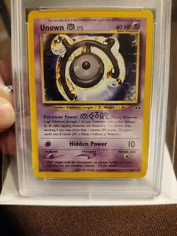 2001 Pokemon - Neo Discover Unown (M) #49 PSA 10 GEM MINT - Image 2