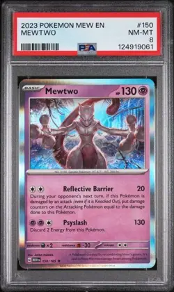 2023 POKEMON MEW EN-151 #150 MEWTWO - PSA 8 NM - MT - Image 1