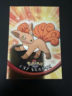 Pokemon Topps Series 1 Blue Logo Holo #37 Vulpix PLAYED - Image 1
