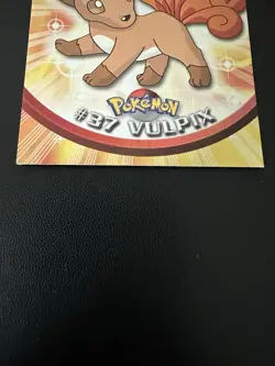 Pokemon Topps Series 1 Blue Logo Holo #37 Vulpix PLAYED - Image 3