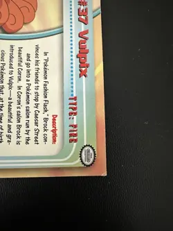 Pokemon Topps Series 1 Blue Logo Holo #37 Vulpix PLAYED - Image 5