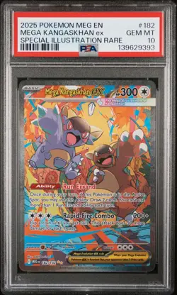 2025 Pokemon Mega Evolution Base #182 SIR Mega Kangaskhan ex PSA 10 Gem Mint - Image 1