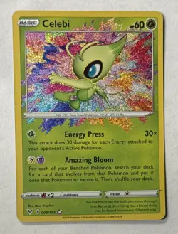 2020 Pokemon TCG Celebi Amazing Rare Vivid Voltage 009/185 Ungraded - Image 1
