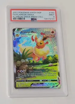 2023 Pokemon Sword & Shield FLAREON VMAX PREM. COLL. PROMO SWSH180 - PSA 9 MINT - Image 1