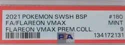2023 Pokemon Sword & Shield FLAREON VMAX PREM. COLL. PROMO SWSH180 - PSA 9 MINT - Image 2