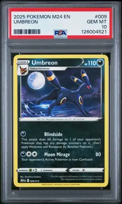 Umbreon #9 Pokemon 2025 McDonald's Collection English PSA 10 - Image 1