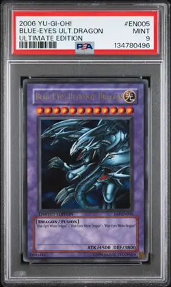 2006 YU-GI-OH! ULTIMATE EDITION #EN005 BLUE-EYES ULTIMATE DRAGON PSA 9 - Image 1