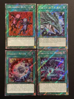 2025 YUGIOH RA04 PLATINUM SECRET RARE DELINQUENT DUO NM BONUS SET - Image 1