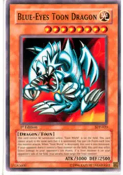 Blue-Eyes Toon Dragon - SDP-020 - Common - Unlimited Edition - Damaged - Image 1