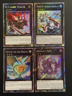2025 YUGIOH RA04 PLATINUM SECRET RARE MX SABER INVOKER NM BONUS SET - Image 1