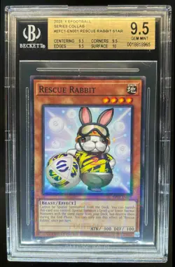 2025 Yu-Gi-Oh! X-Efootball Series Rescue Rabbit Star #EFC1-EN001 BGS 9.5 GEM - Image 1