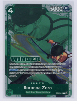 One Piece Card Game Roronoa Zoro Winner Promo Foil EB02-019 NM MINT - Image 1