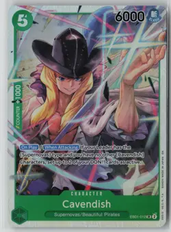 Cavendish (Zoro Deck) EB01-012 One Piece Super Rare NM - Image 1