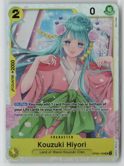 Kouzuki Hiyori OP06-106 One Piece Wings of the Captain Super Rare Near Mint - Image 1
