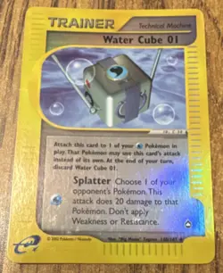 Pokemon TCG Aquapolis Water Cube 01 140/147 Trainer Holo English Card Nintendo - Image 2