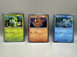 Bulbasaur Charmander Squirtle Pokemon Cards Cosmos Promo Set 046 047 048 NM 151 - Image 1