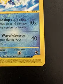 Pokemon TCG Wartortle Card 92/165 Expedition Base Set 2002 - Image 2