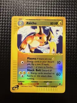 Pokemon TCG Raichu Expedition Base Set Reverse Holo Card 61/165 - Image 1
