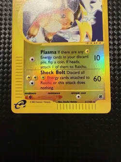 Pokemon TCG Raichu Expedition Base Set Reverse Holo Card 61/165 - Image 4