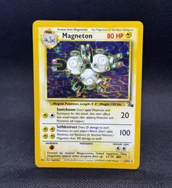Pokemon TCG Magneton Fossil Holo Rare Card 11/62 - Image 1