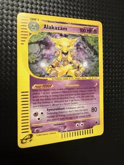 Pokemon Alakazam TCG Expedition Base Set Holo Rare Card 1/165 - Image 2