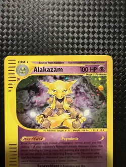 Pokemon Alakazam TCG Expedition Base Set Holo Rare Card 1/165 - Image 5