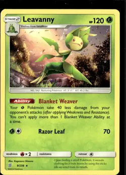 Pokemon Leavanny 9/236 Unified Minds Non Holo Rare 2 Card Lot - Image 1